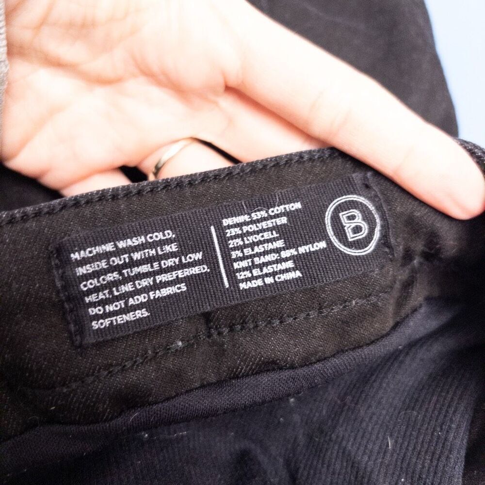 Blanqi Maternity Denim Jeans Black Skinny Over-Belly Panel Distressed Size 14 - Picture 9 of 9